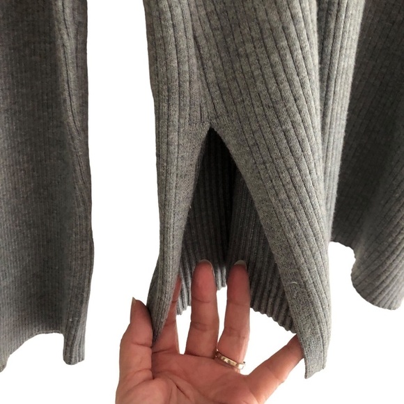 Adyson Parker Gray Knit Johnny Collar Sweater Size Large - Picture 5 of 10